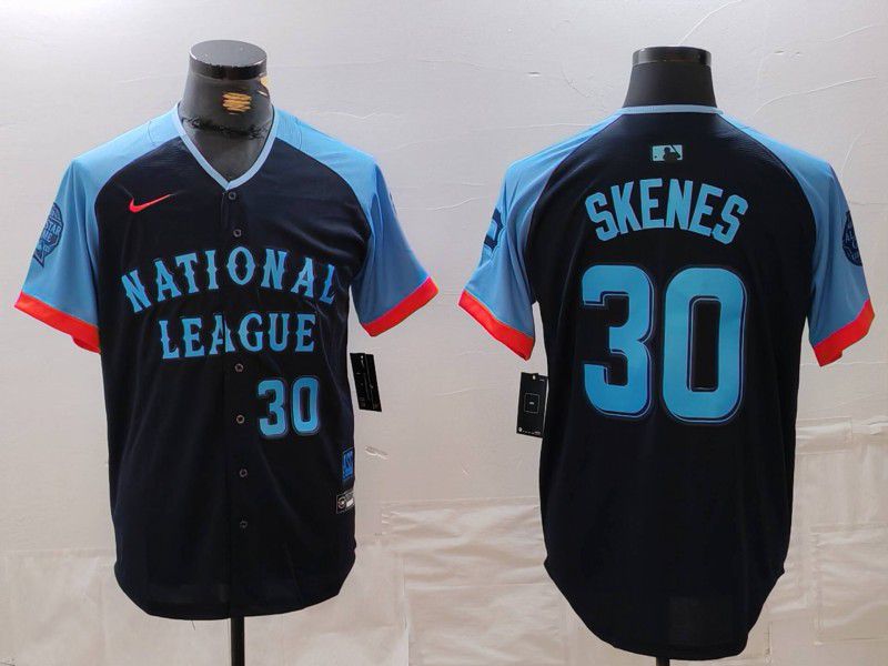 Men Pittsburgh Pirates #30 Skenes Blue All star 2024 Nike MLB Jersey style 3